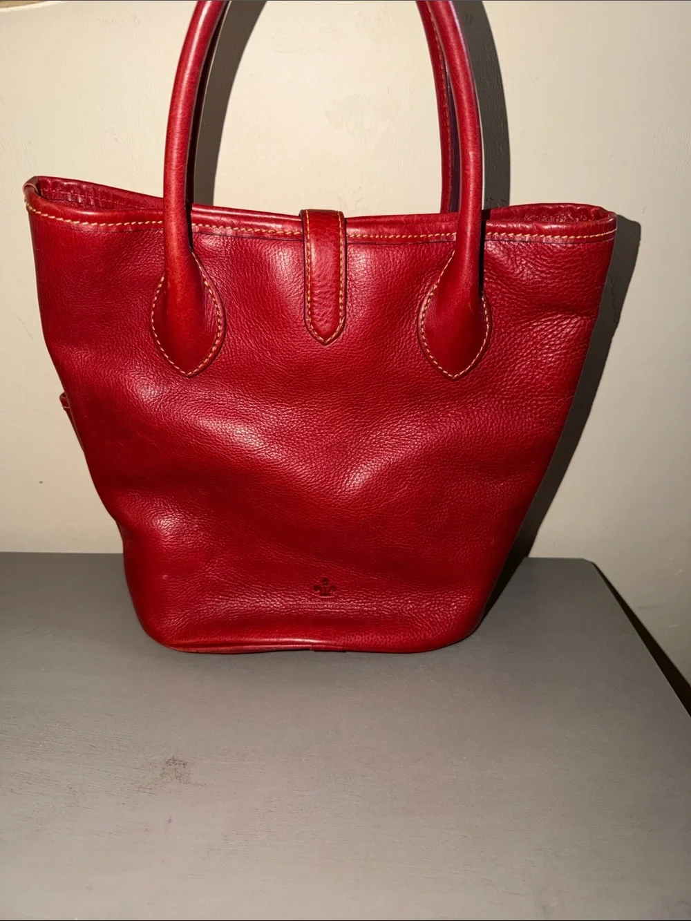 Dooney & Bourke Red Leather Pocket Tote